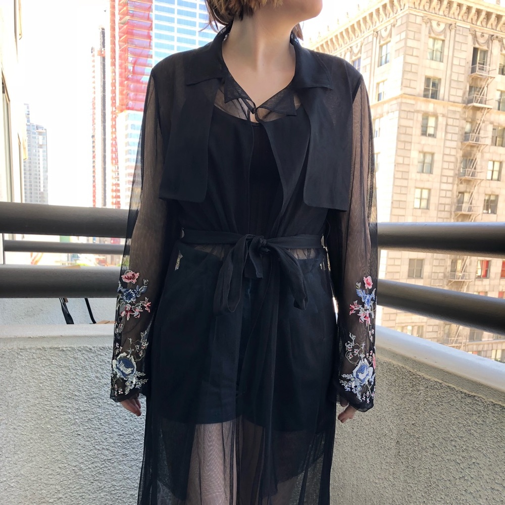 Long Mesh Cardigan